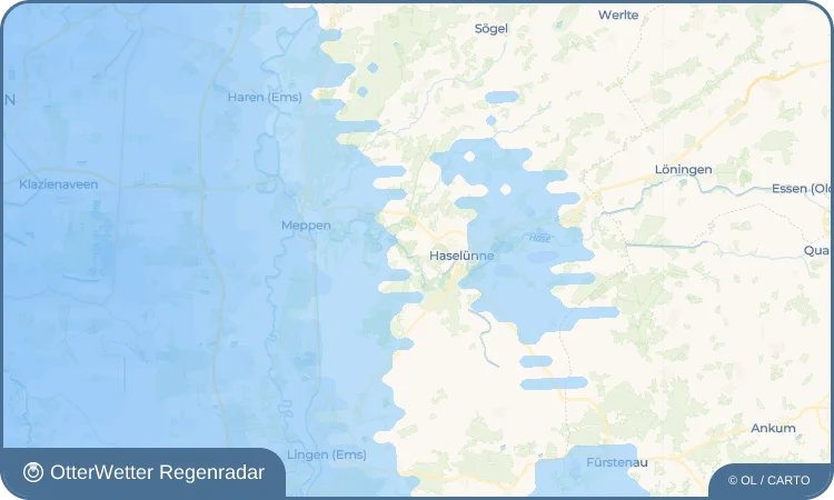 Wetter-Widget-Vorschau mit Vorhersagedaten für Huden