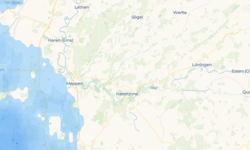 Regenradar Hülsen: aktuelle Niederschläge in Hülsen und Umgebung, Stand 21. Oktober 2026 um 7:20 Uhr