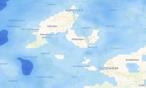 Regenradar Hüpede: aktuelle Niederschläge in Hüpede und Umgebung, Stand 20. Oktober 2026 um 2:55 Uhr
