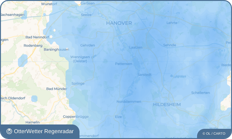 OtterWetter Regenradar-Widget Hüpede