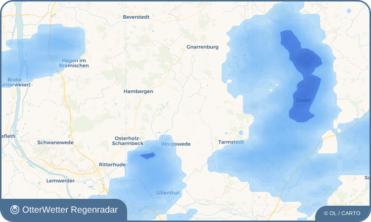 OtterWetter Regenradar-Widget Hüttenbusch