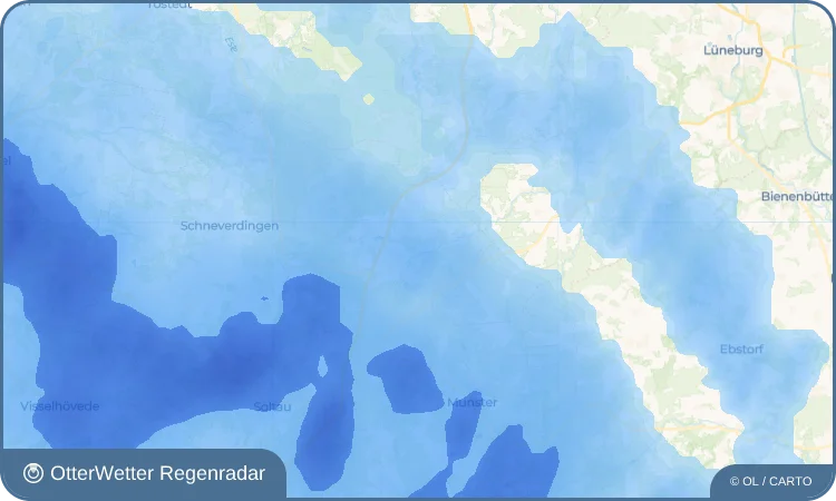 Wetter-Widget-Vorschau mit Vorhersagedaten für Hützel