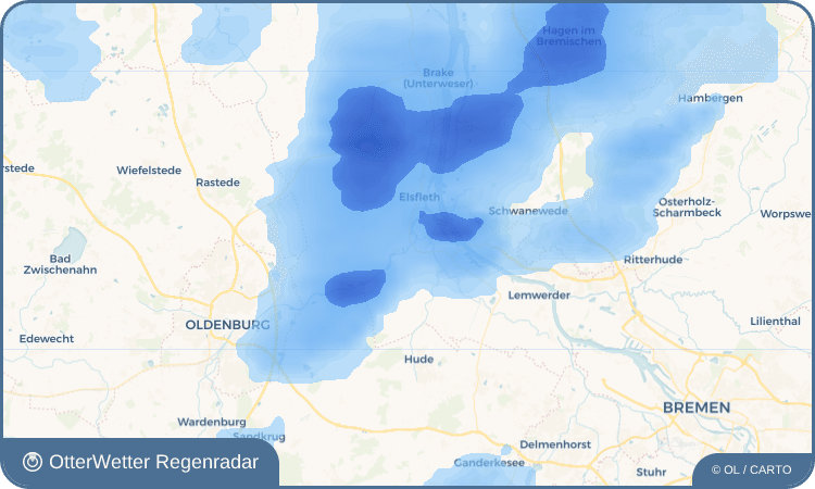 Widget-Vorschau für Huntebrück Wetter-Widget-Vorschau mit Vorhersagedaten für Huntebrück