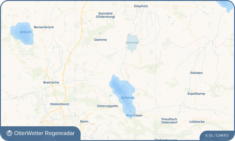 OtterWetter Regenradar-Widget Hunteburg