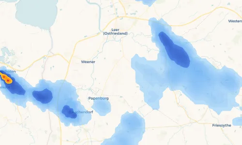 Regenradar Vorschaubild - Aktuelle Niederschläge in Ihrenerfeld und Umgebung