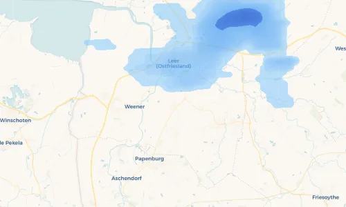 Regenradar-Vorschau: aktuelle Niederschläge in Ihrhove und Umgebung