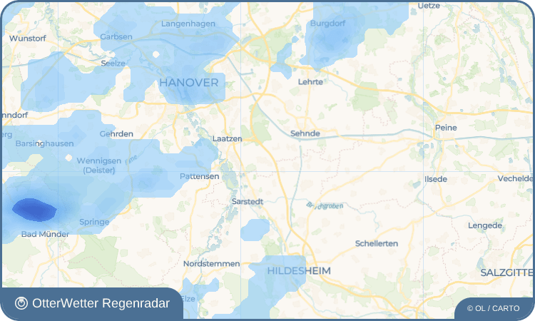 OtterWetter Regenradar-Widget Ingeln