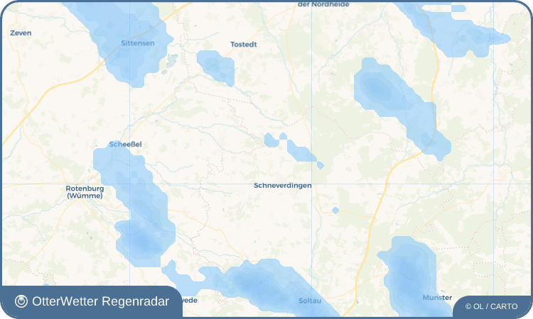 OtterWetter Regenradar-Widget Insel