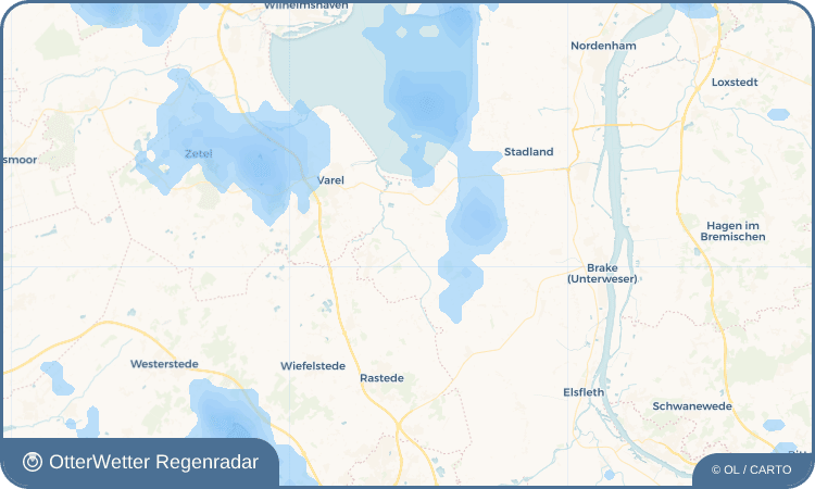 Widget-Vorschau für Jade Wetter-Widget-Vorschau mit Vorhersagedaten für Jade