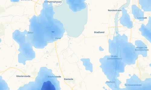 Regenradar Vorschaubild - Aktuelle Niederschläge in Jaderaußendeich und Umgebung