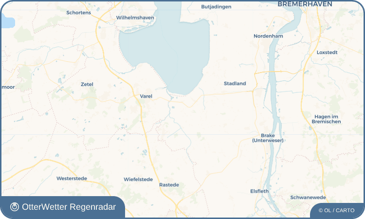 Widget-Vorschau für Jaderaußendeich Wetter-Widget-Vorschau mit Vorhersagedaten für Jaderaußendeich