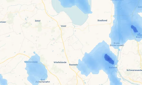 Regenradar Vorschaubild - Aktuelle Niederschläge in Jaderberg und Umgebung