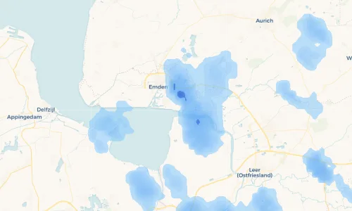 Regenradar Vorschaubild - Aktuelle Niederschläge in Jarßum und Umgebung