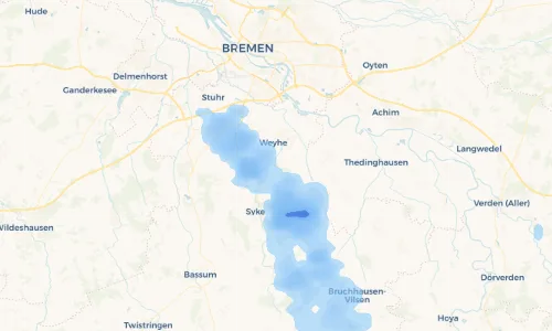 Regenradar Vorschaubild - Aktuelle Niederschläge in Jeebel und Umgebung