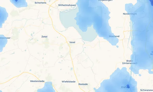 Regenradar Vorschaubild - Aktuelle Niederschläge in Jethausen und Umgebung