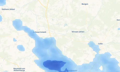Regenradar-Vorschau: aktuelle Niederschläge in Jeversen und Umgebung