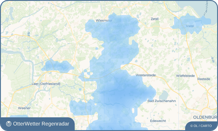 OtterWetter Regenradar-Widget Jübberde