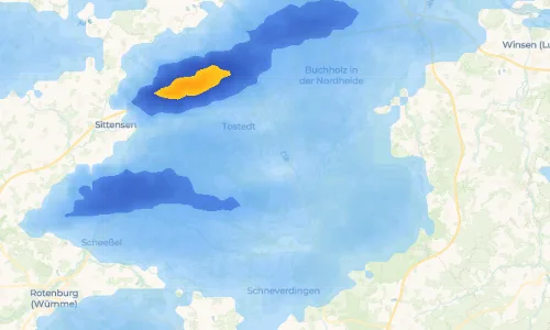 Regenradar Vorschaubild - Aktuelle Niederschläge in Kampen und Umgebung