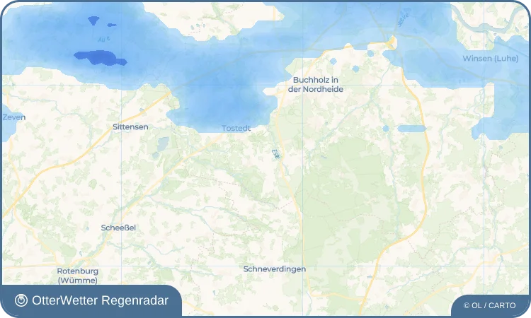 Widget-Vorschau für Kampen Wetter-Widget-Vorschau mit Vorhersagedaten für Kampen