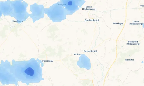 Regenradar Vorschaubild - Aktuelle Niederschläge in Kettenkamp und Umgebung
