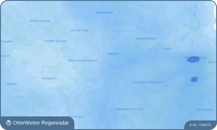 Wetter-Widget-Vorschau mit Vorhersagedaten für Kirchberg