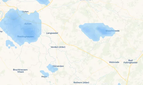 Regenradar Vorschaubild - Aktuelle Niederschläge in Kirchlinteln und Umgebung