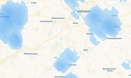Regenradar Vorschaubild - Aktuelle Niederschläge in Kirchseelte und Umgebung