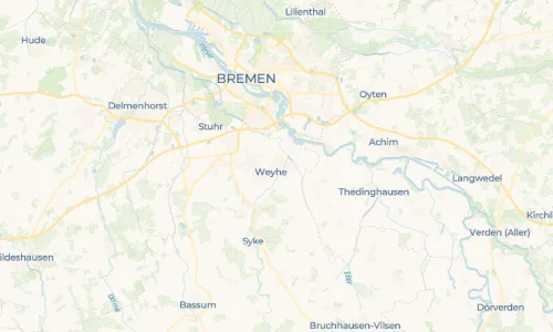 Regenradar Vorschaubild - Aktuelle Niederschläge in Kirchweyhe und Umgebung