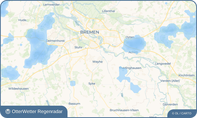 OtterWetter Regenradar-Widget Kirchweyhe