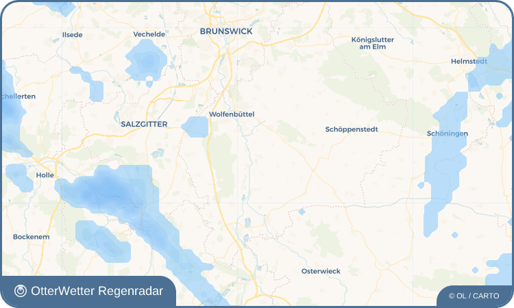 OtterWetter Regenradar-Widget Kissenbrück