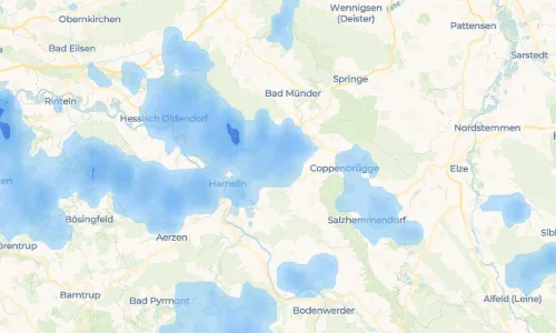 Regenradar Klein Hilligsfeld: aktuelle Niederschläge in Klein Hilligsfeld und Umgebung, Stand 29. Oktober 2026 um 6:10 Uhr