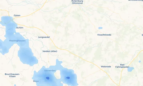 Regenradar-Vorschau: aktuelle Niederschläge in Klein Linteln und Umgebung