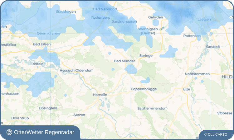 OtterWetter Regenradar-Widget Klein Süntel