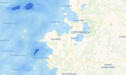 Regenradar Vorschaubild - Aktuelle Niederschläge in Klein Wiershausen und Umgebung