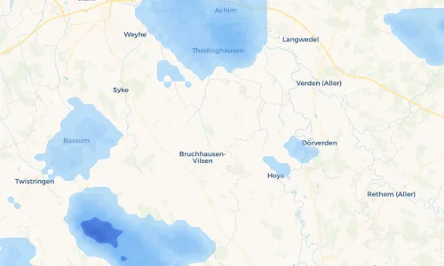 Regenradar Vorschaubild - Aktuelle Niederschläge in Kleinenborstel und Umgebung