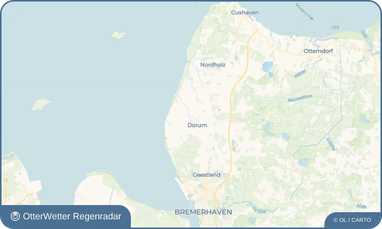 Wetter-Widget-Vorschau mit Vorhersagedaten für Knakenburg