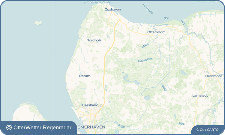 Widget-Vorschau für Krempel Wetter-Widget-Vorschau mit Vorhersagedaten für Krempel