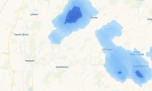 Regenradar Vorschaubild - Aktuelle Niederschläge in Lähden und Umgebung