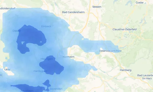 Regenradar Vorschaubild - Aktuelle Niederschläge in Lagershausen und Umgebung