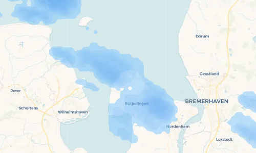 Regenradar Vorschaubild - Aktuelle Niederschläge in Langwarden und Umgebung