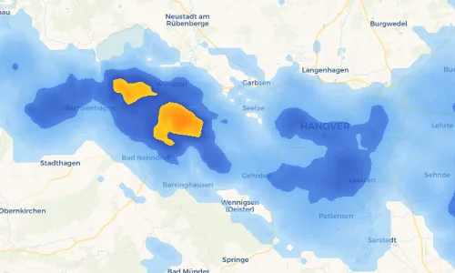 Regenradar-Vorschau: aktuelle Niederschläge in Lathwehren und Umgebung