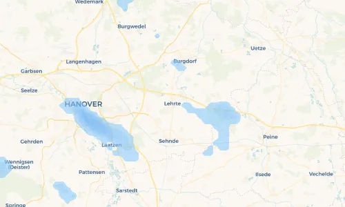 Regenradar Vorschaubild - Aktuelle Niederschläge in Lehrte und Umgebung