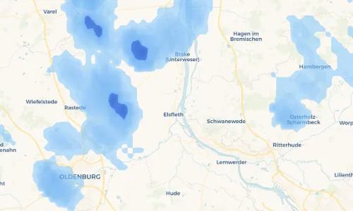 Regenradar Vorschaubild - Aktuelle Niederschläge in Lienen und Umgebung
