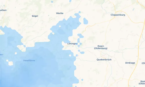 Regenradar Vorschaubild - Aktuelle Niederschläge in Löningen und Umgebung