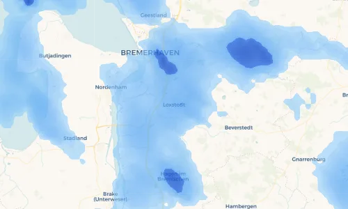 Regenradar Vorschaubild - Aktuelle Niederschläge in Loxstedt und Umgebung