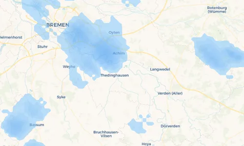 Regenradar Vorschaubild - Aktuelle Niederschläge in Lunsen und Umgebung