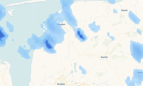 Regenradar Vorschaubild - Aktuelle Niederschläge in Marienhafe und Umgebung