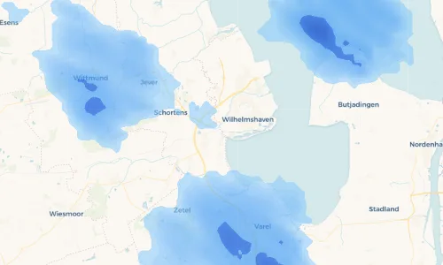 Regenradar Vorschaubild - Aktuelle Niederschläge in Mariensiel und Umgebung