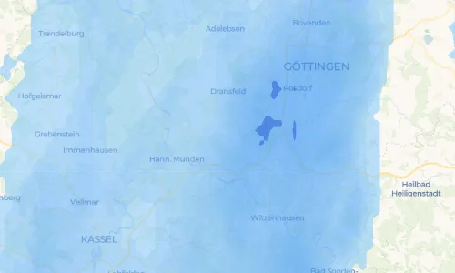 Regenradar Vorschaubild - Aktuelle Niederschläge in Meensen und Umgebung