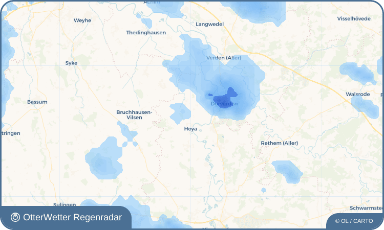 OtterWetter Regenradar-Widget Mehringen